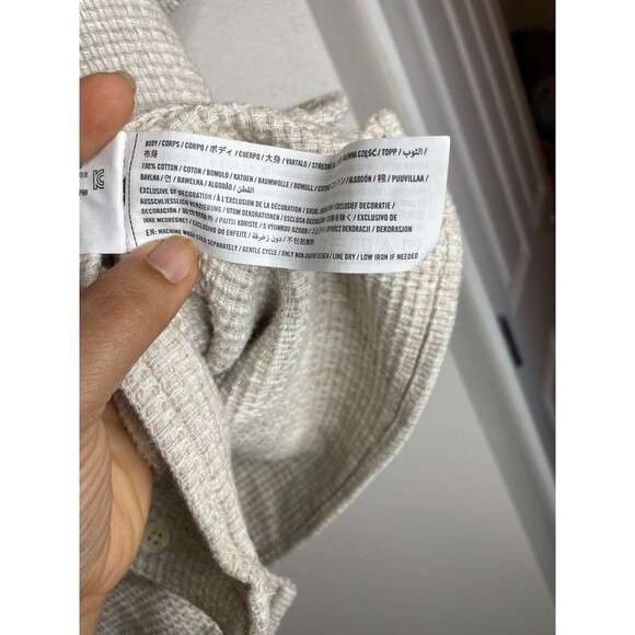 Hollister Textured Cotton Waffle Knit Short Sleeve Button-Up Shirt – Men’s M - Picture 6 of 6